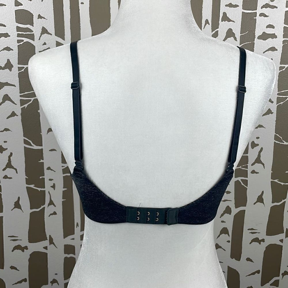 Victoria’s Secret Heathered Charcoal Grey Uplift Semi Demi Convertible Strap Und - Picture 3 of 8